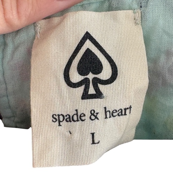 Spade & Heart Lindsie Embroidered Detail Yoke Tank Top Sleeveless Size Large - Picture 7 of 7